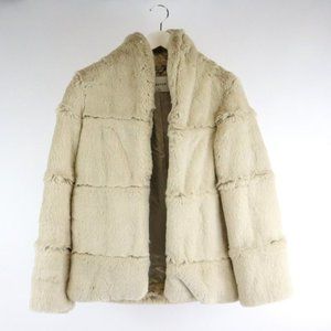 Aritzia Babaton Vandelay Oat Milk Beige Faux Fur Jacket